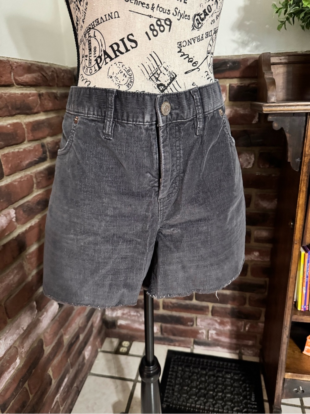 GAP Gray Corduroy Raw Hem Shorts – Size 16